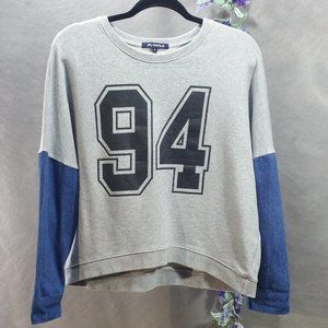 Maru.a Sweat Shirt With Denim Sleeves SZ (F)